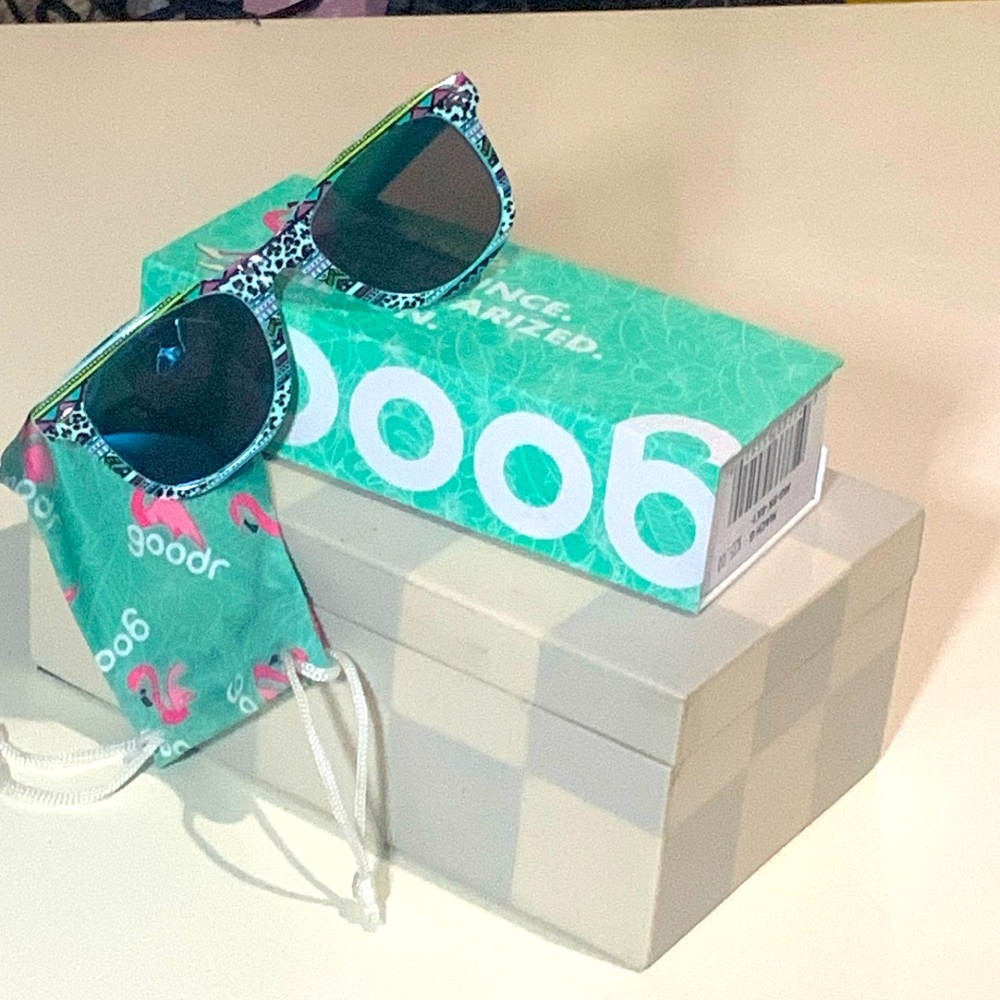 Goodr Summer Shades Mint Green Aztec Design Polarized PERFECTION